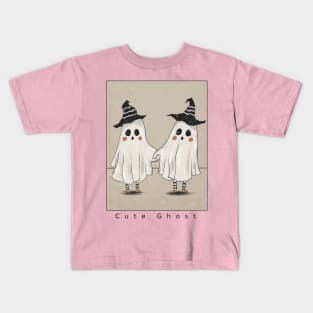 Boo-tiful Haunts: Halloween Cute Ghost Kids T-Shirt